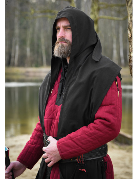 Cachecol medieval com capuz de...
