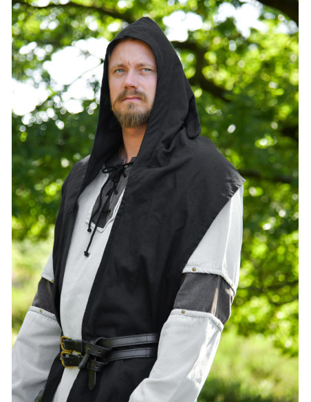 Cachecol medieval com capuz de...