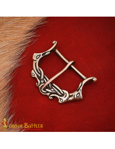 Fivela nórdica em bronze, acabamento envelhecido