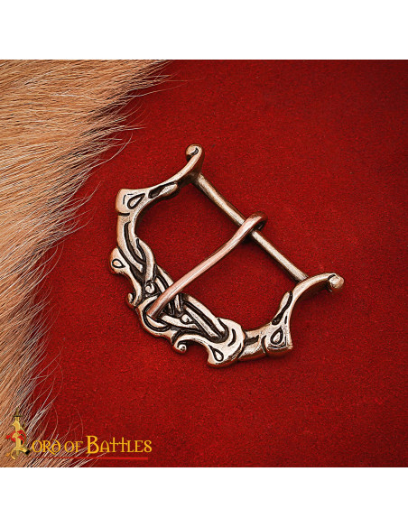 Fivela nórdica em bronze, acabamento...