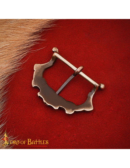 Fivela nórdica em bronze, acabamento...