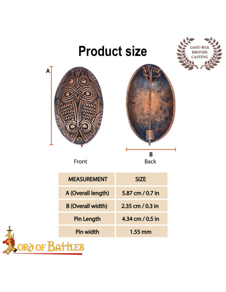 Broche medieval viking de tartaruga...