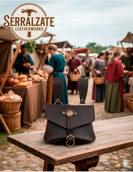 Bolsa medieval Sancho em castanho...