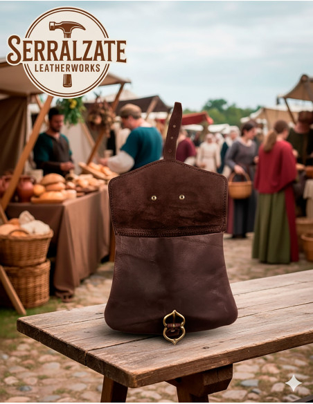 Bolsa medieval Sancho em castanho...