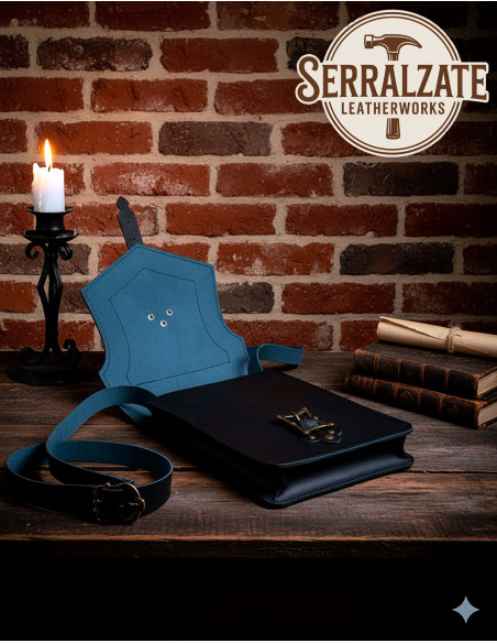 Bolsa transversal medieval de couro...