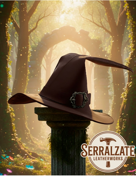 Chapéu de couro do Mago do Reino, cor...