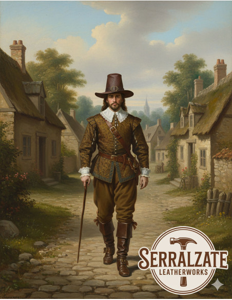 Chapéu do feiticeiro sombrio em couro...