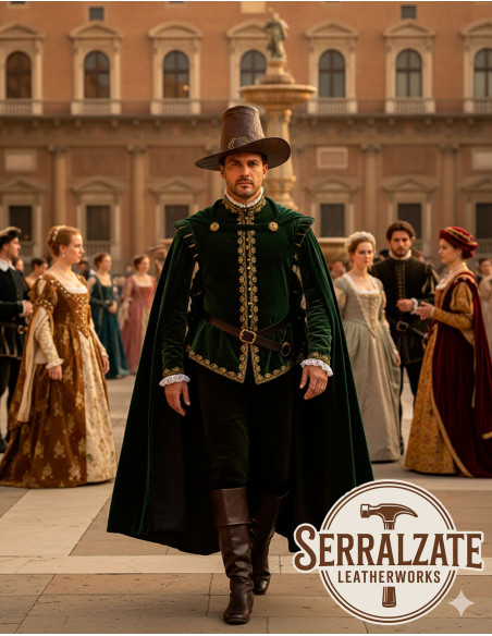 Chapéu do feiticeiro sombrio em couro...