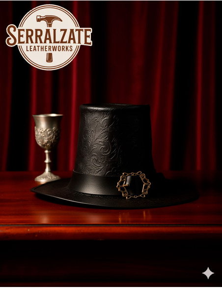 Chapéu do feiticeiro sombrio em couro...