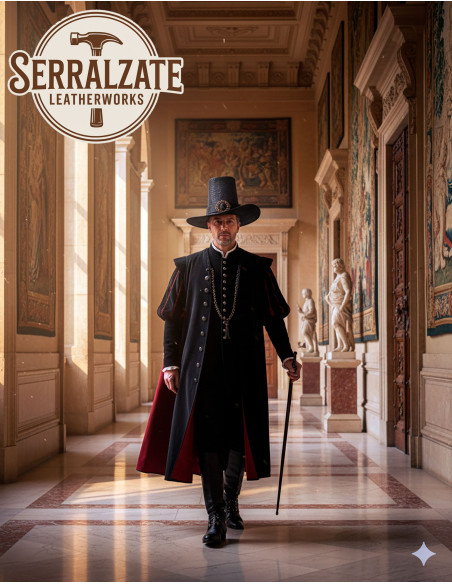 Chapéu do feiticeiro sombrio em couro...