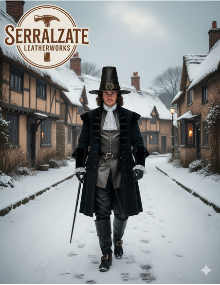 Chapéu do feiticeiro sombrio em couro...