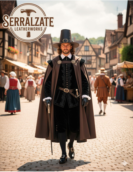 Chapéu do feiticeiro sombrio em couro...