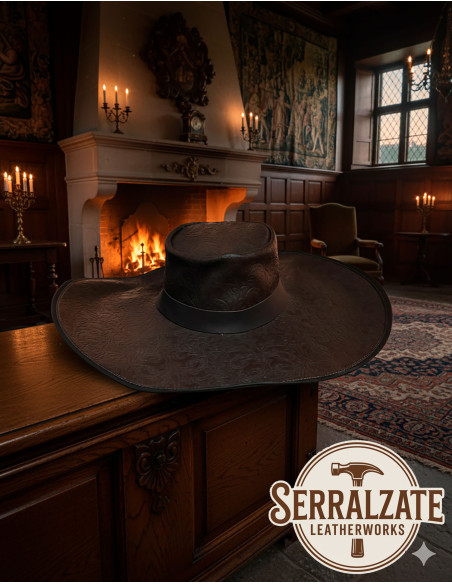 Chapéu medieval de couro Deluxe...