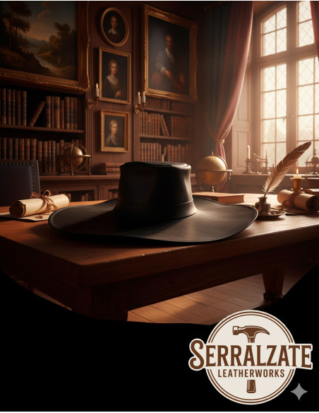 Chapéu medieval de couro modelo...