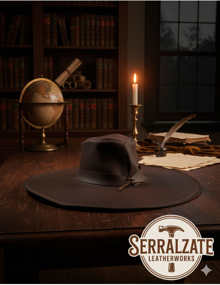 Chapéu medieval de couro modelo...