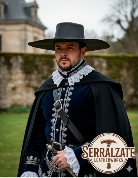 Chapéu medieval em couro modelo...