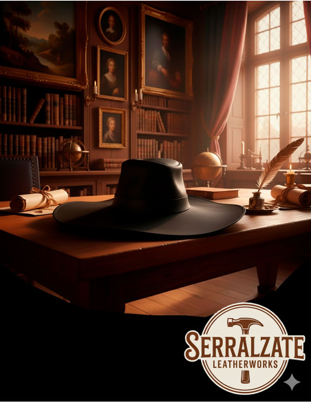 Chapéu medieval em couro modelo...