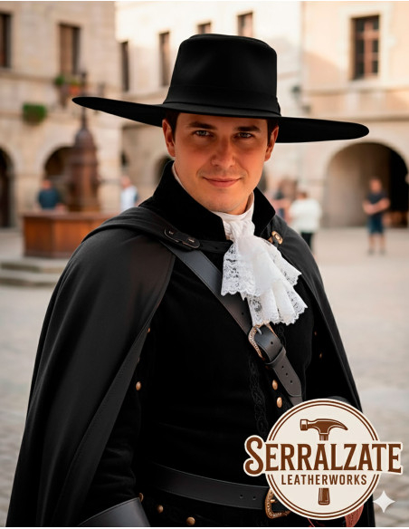 Chapéu medieval em couro modelo...