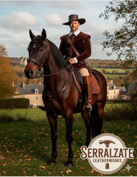 Chapéu medieval de couro modelo...