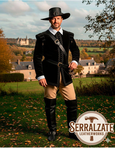 Chapéu medieval de couro modelo...