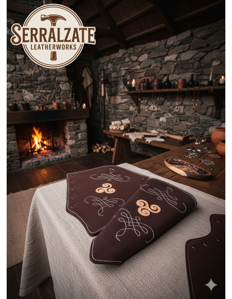 Pulseiras arqueiro de couro de...