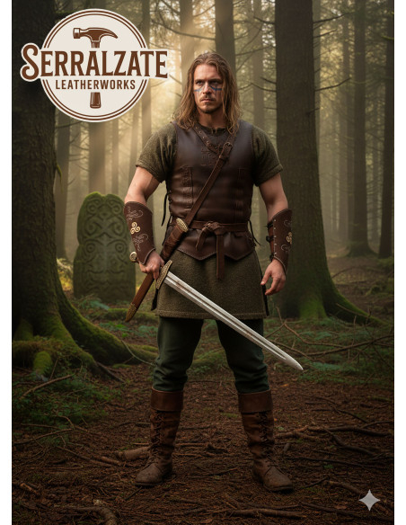 Pulseiras arqueiro de couro de...