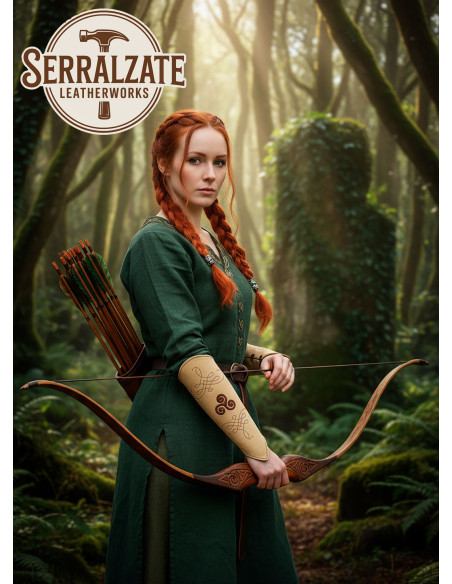 Pulseiras de arqueiro de couro de...