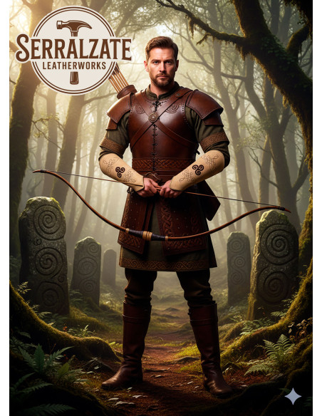 Pulseiras de arqueiro de couro de...