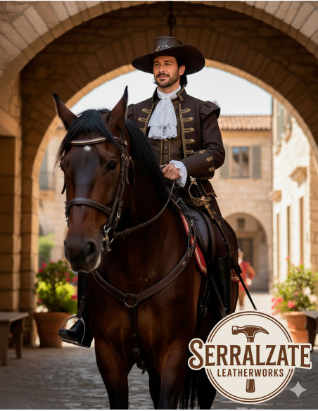 Chapéu medieval de couro Deluxe...