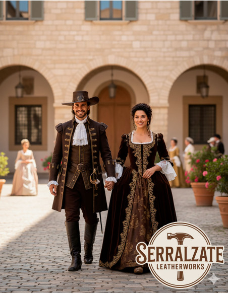 Chapéu medieval de couro Deluxe...