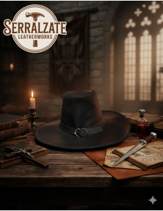 Chapéu não oficial Van Helsing em couro, cor marrom