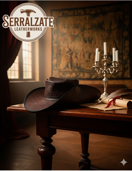 Chapéu medieval de couro Deluxe...