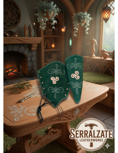 Pulseiras arqueiro de couro camurça...