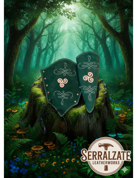 Pulseiras arqueiro de couro camurça...