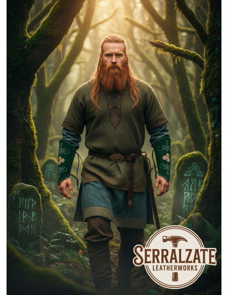 Pulseiras arqueiro de couro camurça...