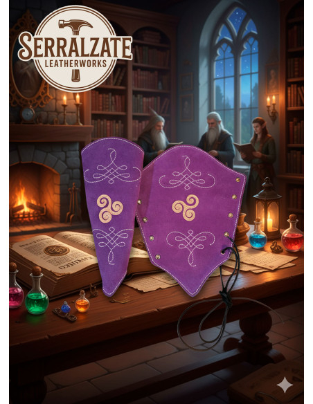 Pulseiras arqueiro de couro camurça...