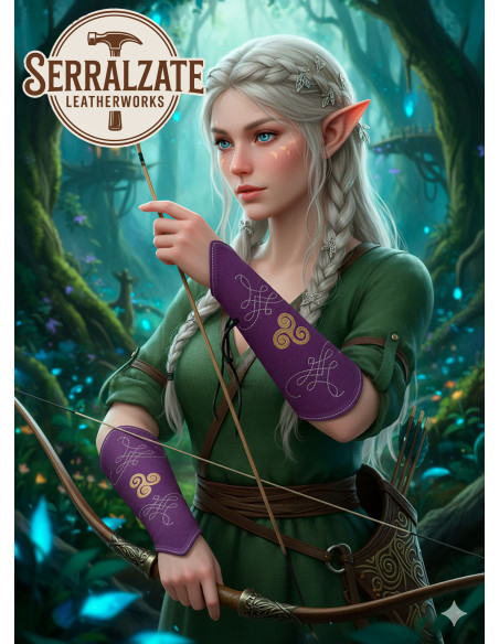 Pulseiras arqueiro de couro camurça...