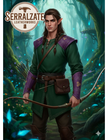 Pulseiras arqueiro de couro camurça...