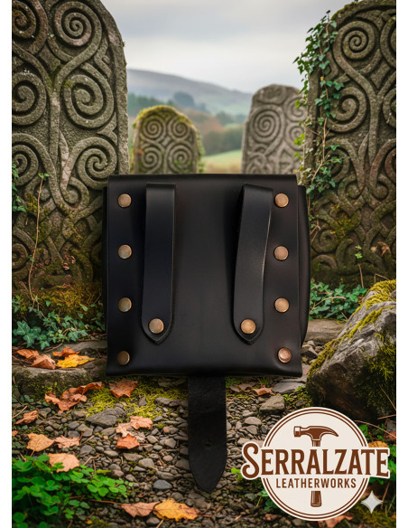 Bolsa de linho do Druida em preto