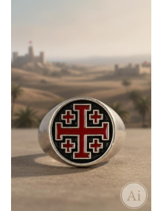 Anel de Cruzes Templárias Negras 2