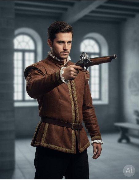 Pistola de pederneira Brescia século...