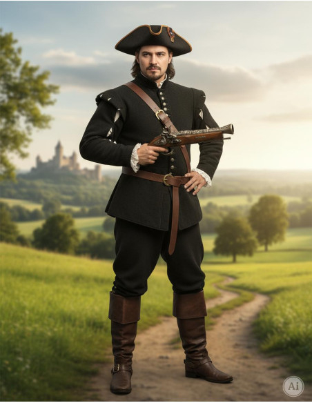 Pistola de pederneira francesa...