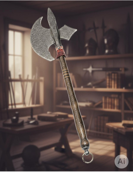 Machado medieval decorativo, médio...