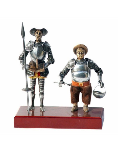 Figura Dom Quixote e Sancho Pança, 24 cms.