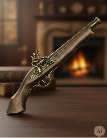 Arma longa antiga de pederneira