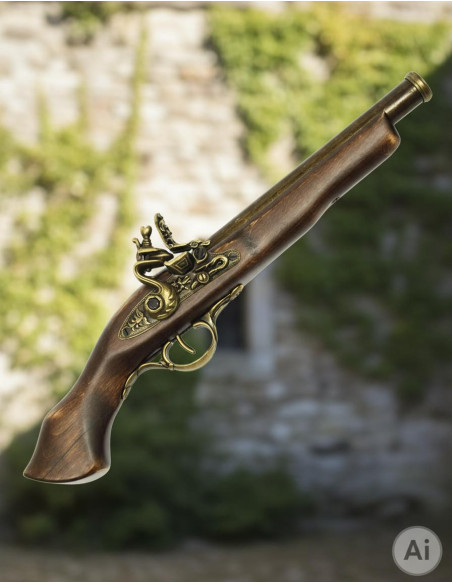 Arma longa antiga de pederneira