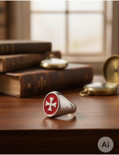 Anel de mulher Cruz Templária 2