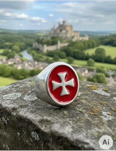 Anel de mulher Cruz Templária