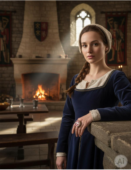 Anel de mulher Cruz Templária