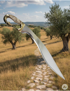 Falcata ibérica decorativa artesanal, lâmina 60 cms.